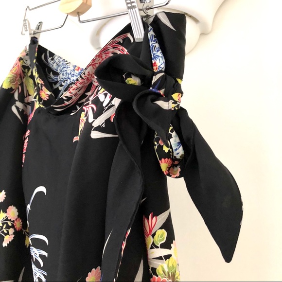 Zara Black Floral Skirt. Small. - Picture 2 of 4
